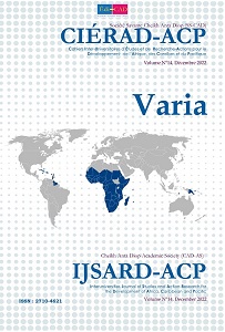 CIÉRAD-ACP, Volume N°14, Décembre 2022