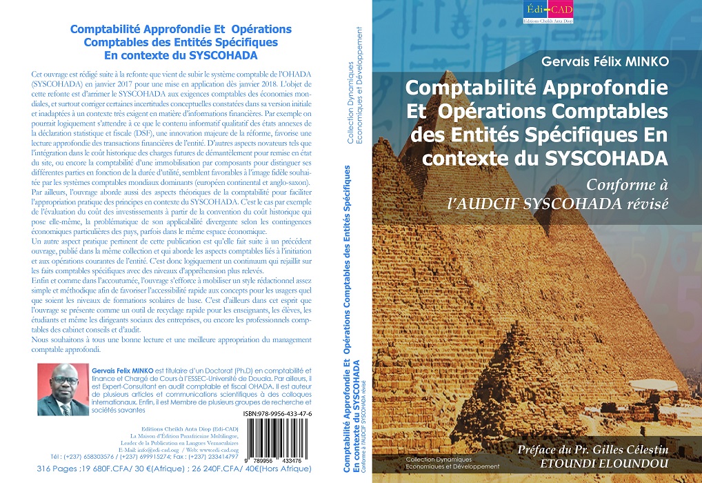 Gervais Felix MINKO-Comptabilité Approfondie Et Opérations Comptables des Entités Spécifiques En contexte du SYSCOHADA