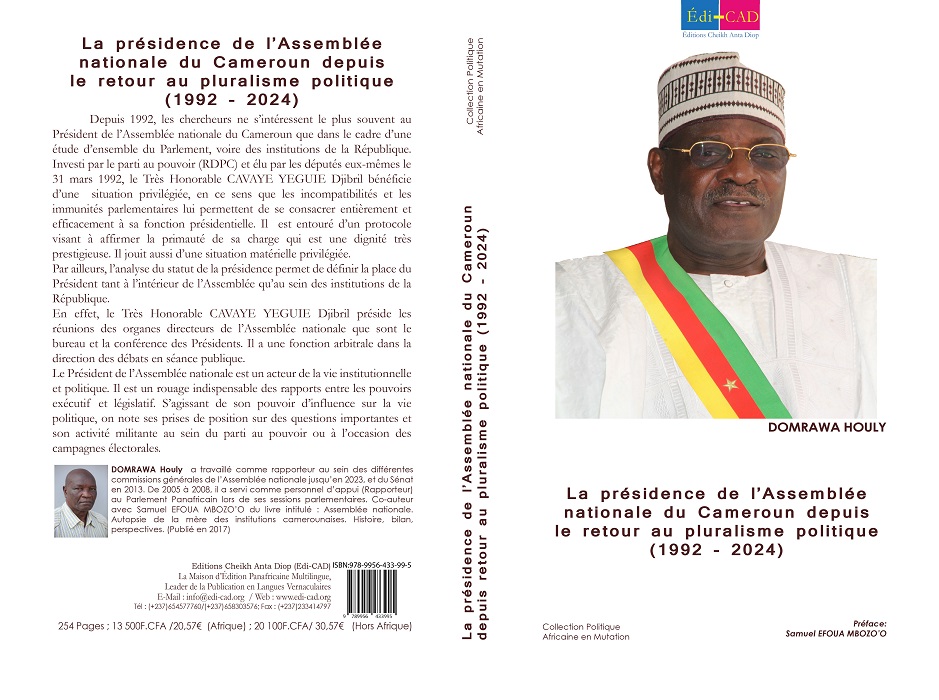 La présidence de l’Assemblée nationale du Cameroun depuis le retour au pluralisme politique (1992 - 2024)